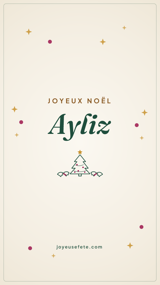 Image « Joyeux Noël Ayliz » au format story