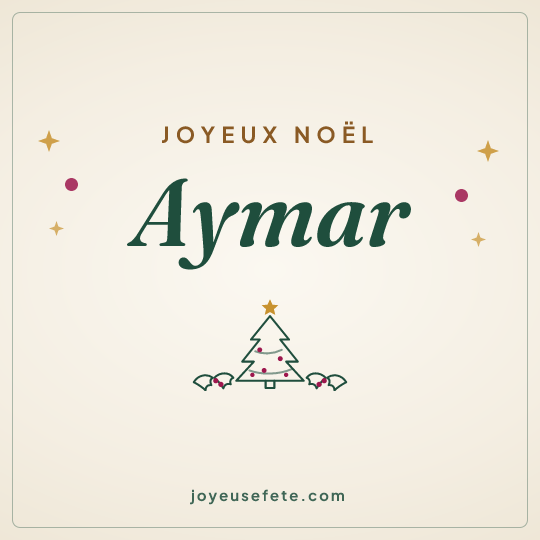 Image carrée « Joyeux Noël Aymar » pour WhatsApp
