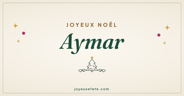 Image « Joyeux Noël Aymar » au format large