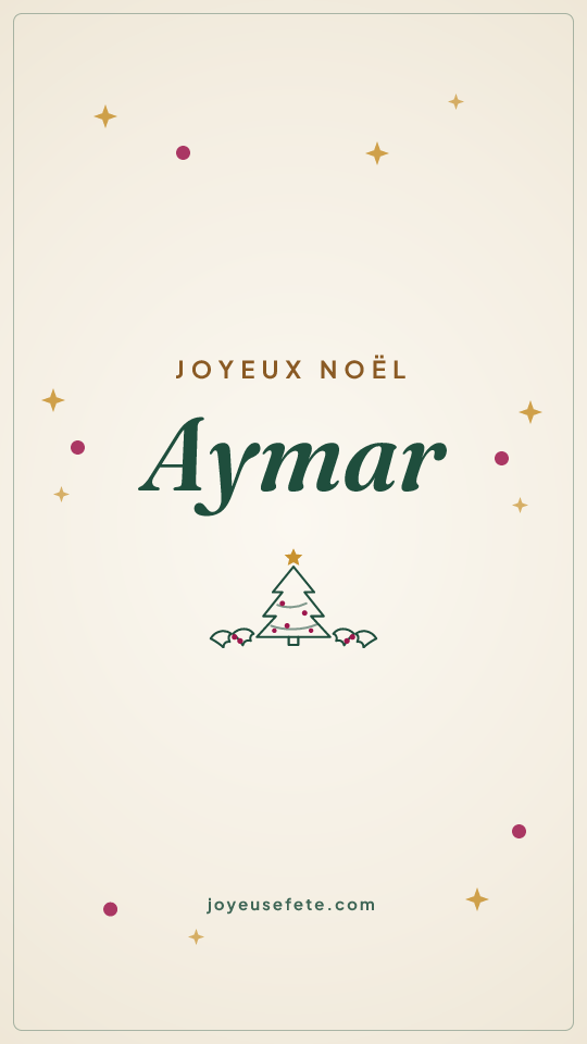 Image « Joyeux Noël Aymar » au format story