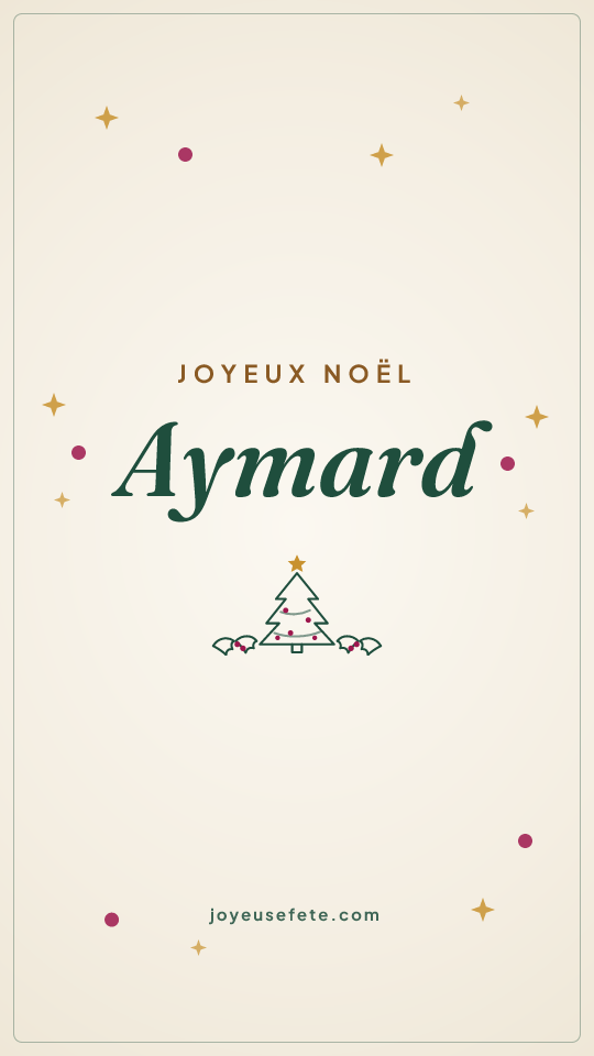 Image « Joyeux Noël Aymard » au format story