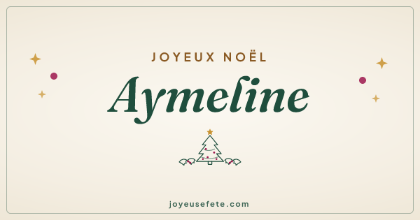 Image « Joyeux Noël Aymeline » au format large