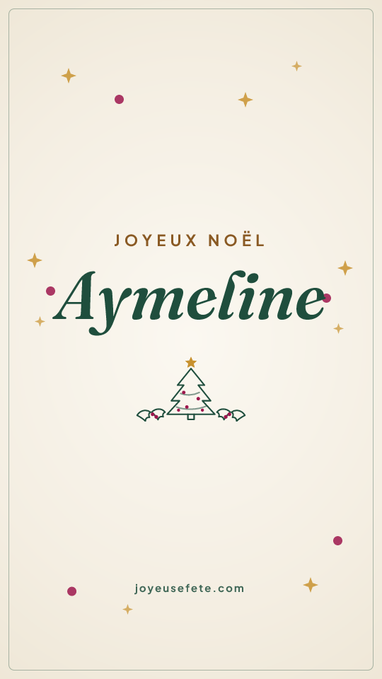 Image « Joyeux Noël Aymeline » au format story