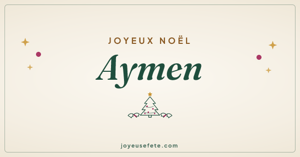 Image « Joyeux Noël Aymen » au format large