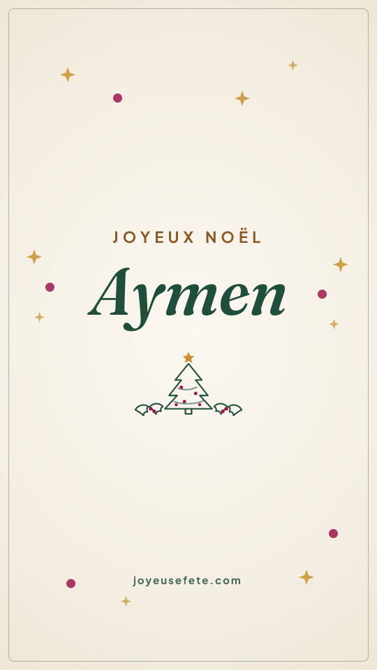 Image « Joyeux Noël Aymen » au format story