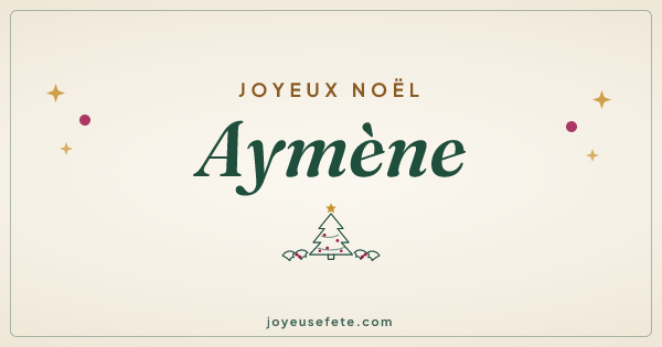 Image « Joyeux Noël Aymène » au format large