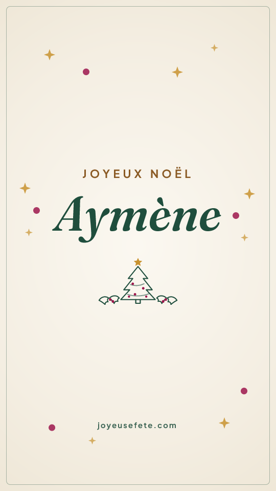 Image « Joyeux Noël Aymène » au format story