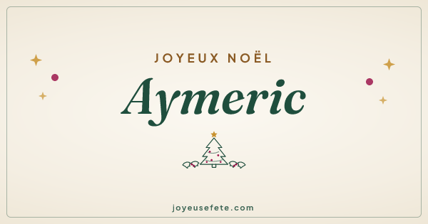 Image « Joyeux Noël Aymeric » au format large