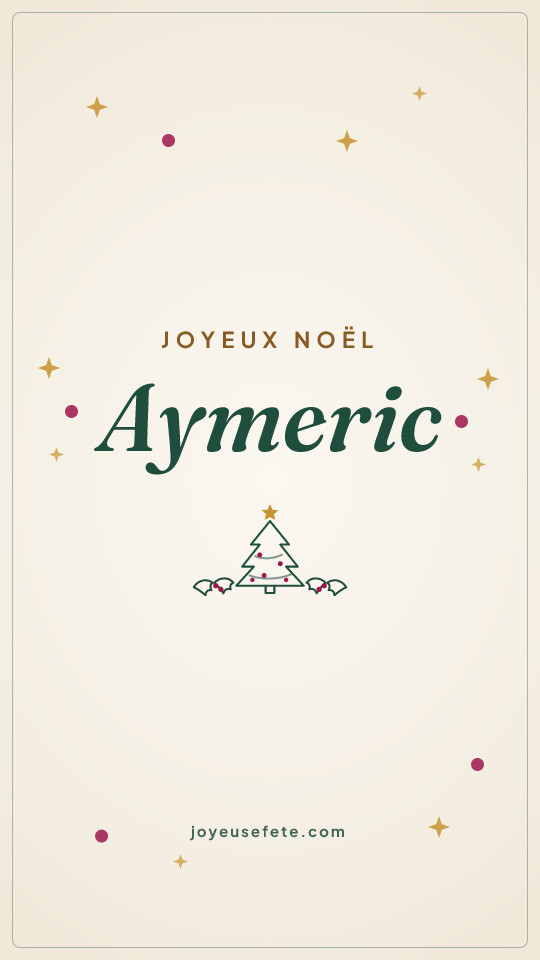 Image « Joyeux Noël Aymeric » au format story