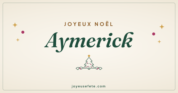 Image « Joyeux Noël Aymerick » au format large