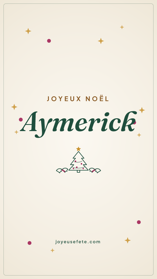 Image « Joyeux Noël Aymerick » au format story