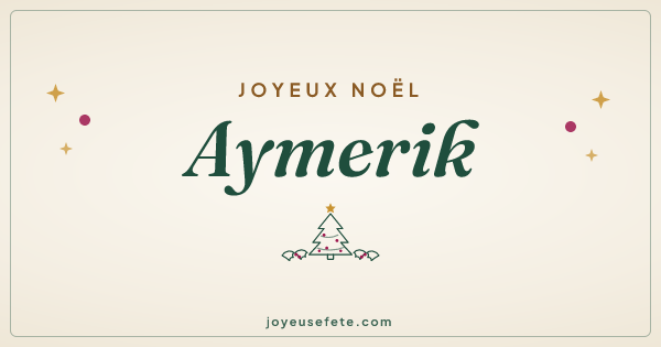 Image « Joyeux Noël Aymerik » au format large