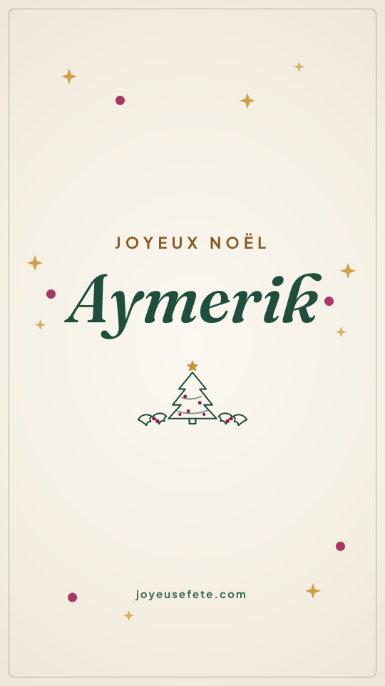 Image « Joyeux Noël Aymerik » au format story