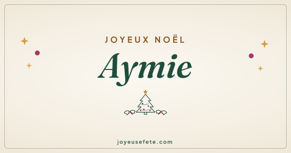 Image « Joyeux Noël Aymie » au format large