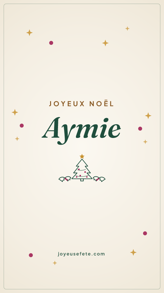 Image « Joyeux Noël Aymie » au format story