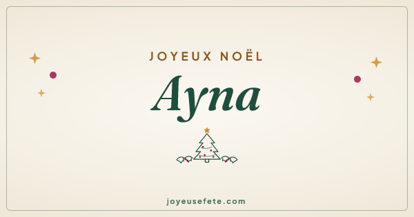 Image « Joyeux Noël Ayna » au format large
