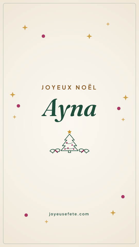 Image « Joyeux Noël Ayna » au format story