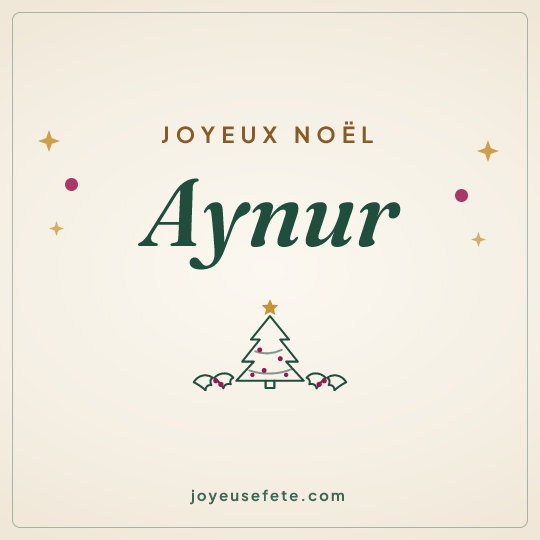 Image carrée « Joyeux Noël Aynur » pour WhatsApp