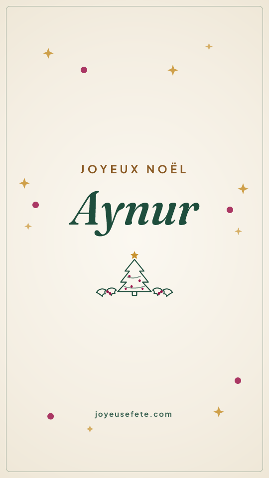 Image « Joyeux Noël Aynur » au format story