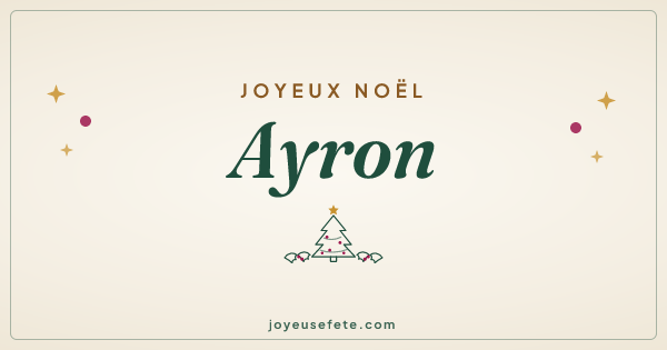 Image « Joyeux Noël Ayron » au format large