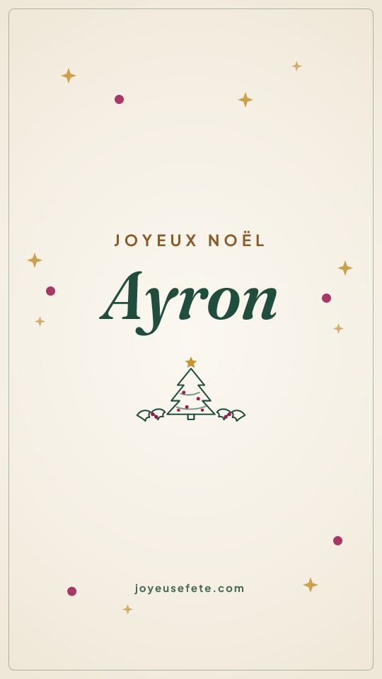 Image « Joyeux Noël Ayron » au format story