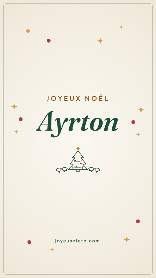 Image « Joyeux Noël Ayrton » au format story