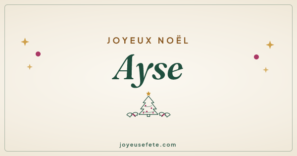 Image « Joyeux Noël Ayse » au format large