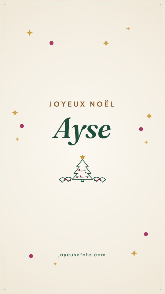 Image « Joyeux Noël Ayse » au format story