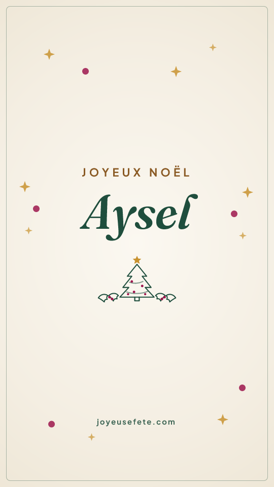 Image « Joyeux Noël Aysel » au format story