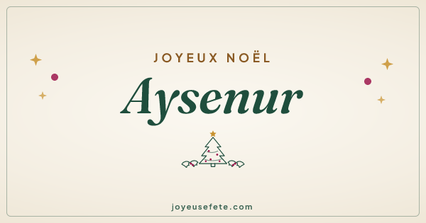 Image « Joyeux Noël Aysenur » au format large