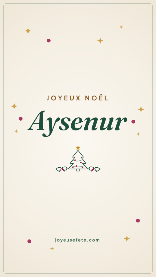 Image « Joyeux Noël Aysenur » au format story