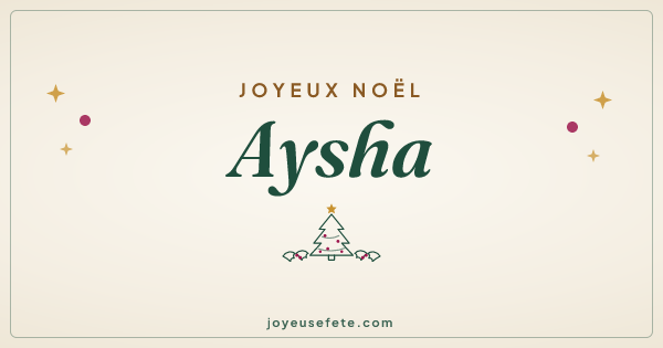 Image « Joyeux Noël Aysha » au format large