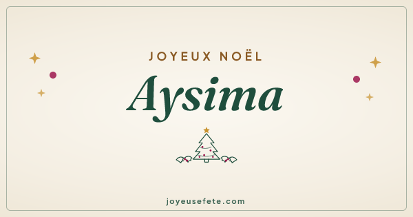Image « Joyeux Noël Aysima » au format large