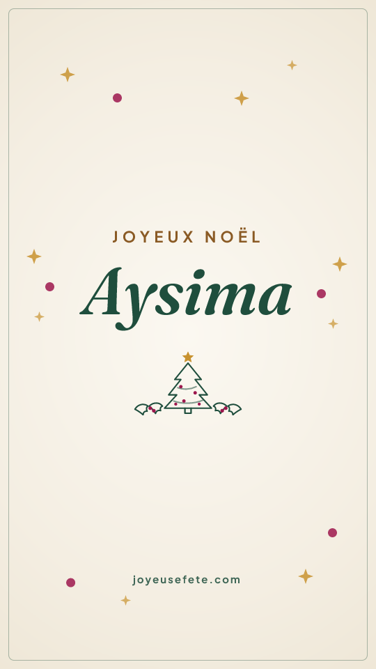 Image « Joyeux Noël Aysima » au format story