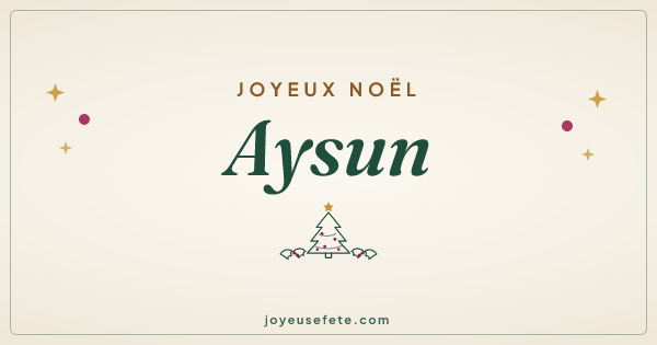 Image « Joyeux Noël Aysun » au format large