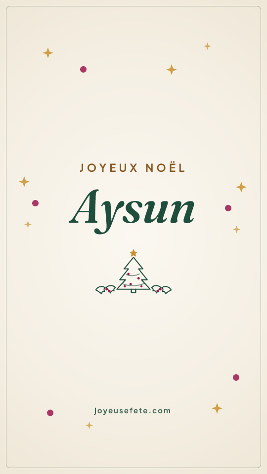 Image « Joyeux Noël Aysun » au format story