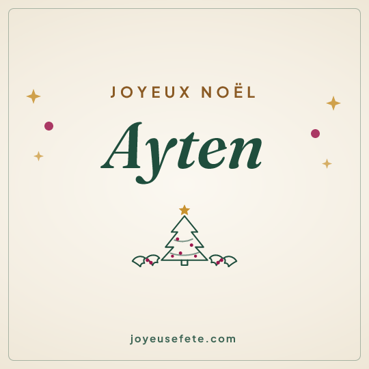 Image carrée « Joyeux Noël Ayten » pour WhatsApp