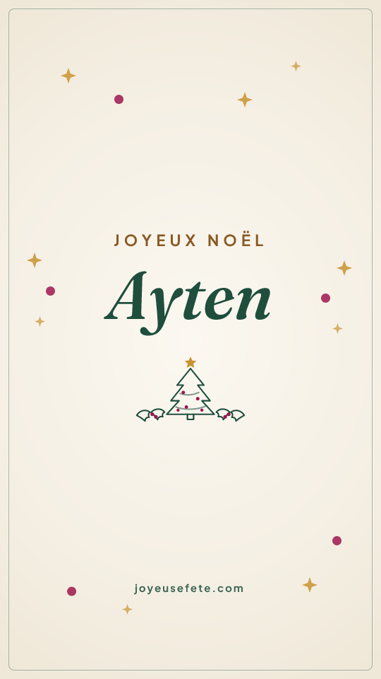 Image « Joyeux Noël Ayten » au format story
