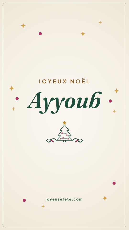 Image « Joyeux Noël Ayyoub » au format story