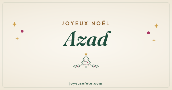 Image « Joyeux Noël Azad » au format large