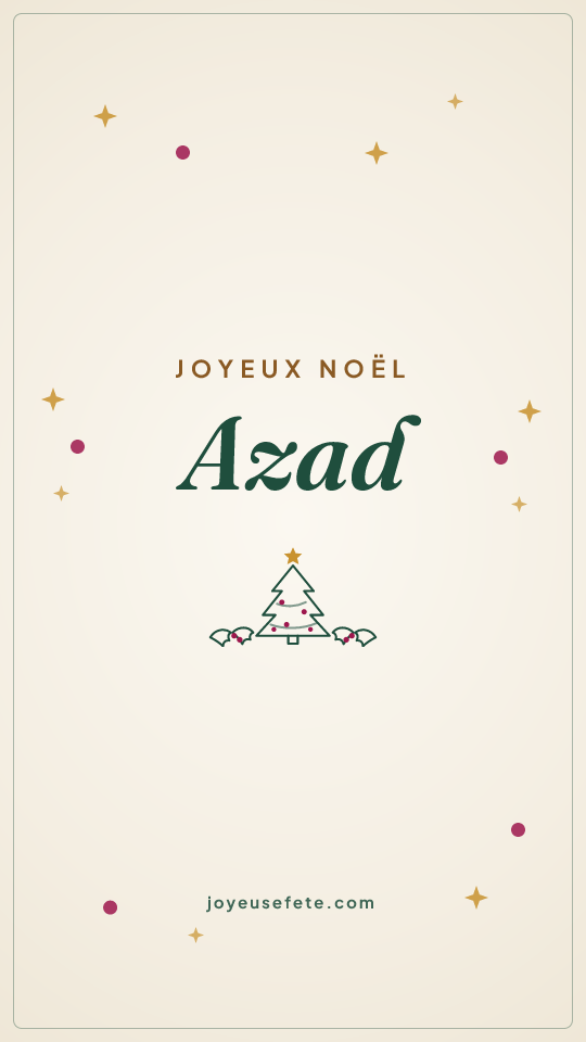 Image « Joyeux Noël Azad » au format story