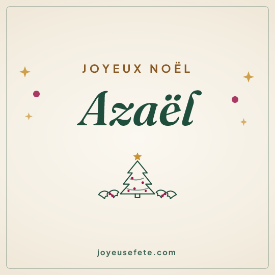 Image carrée « Joyeux Noël Azaël » pour WhatsApp