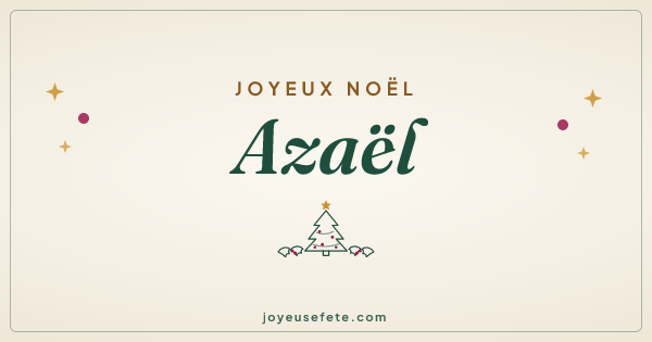 Image « Joyeux Noël Azaël » au format large