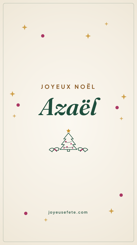 Image « Joyeux Noël Azaël » au format story