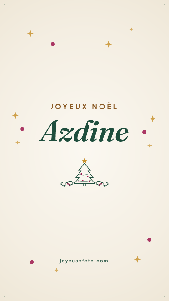 Image « Joyeux Noël Azdine » au format story