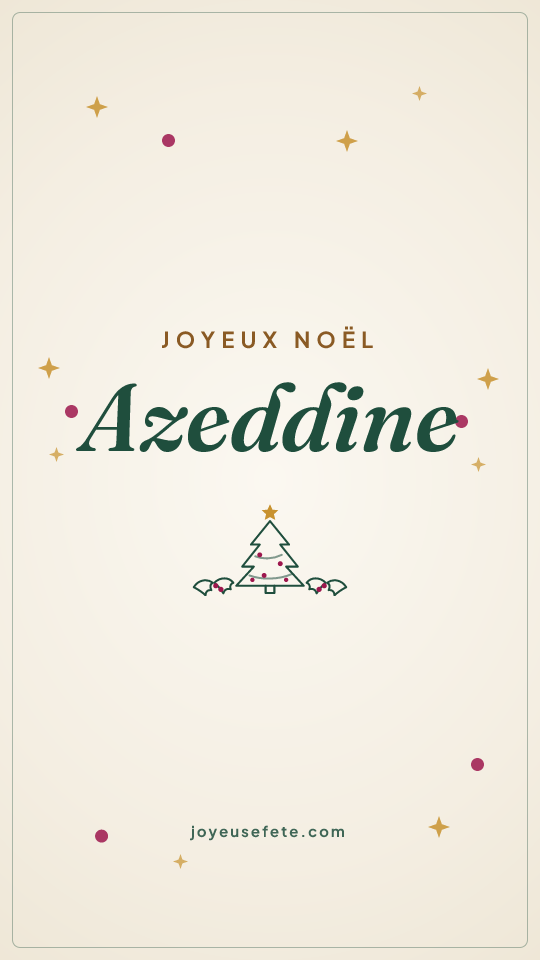 Image « Joyeux Noël Azeddine » au format story