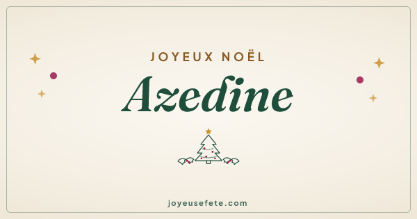 Image « Joyeux Noël Azedine » au format large