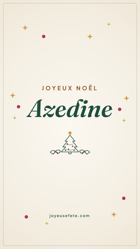 Image « Joyeux Noël Azedine » au format story