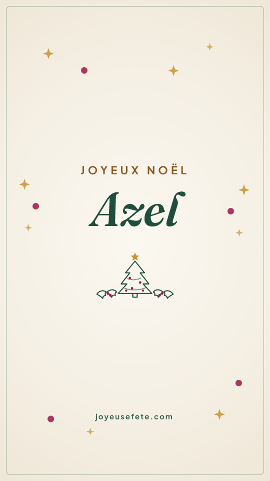 Image « Joyeux Noël Azel » au format story