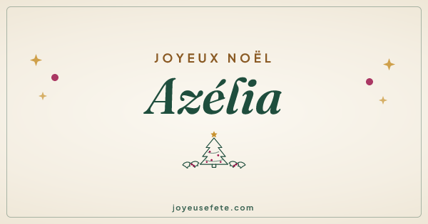 Image « Joyeux Noël Azélia » au format large